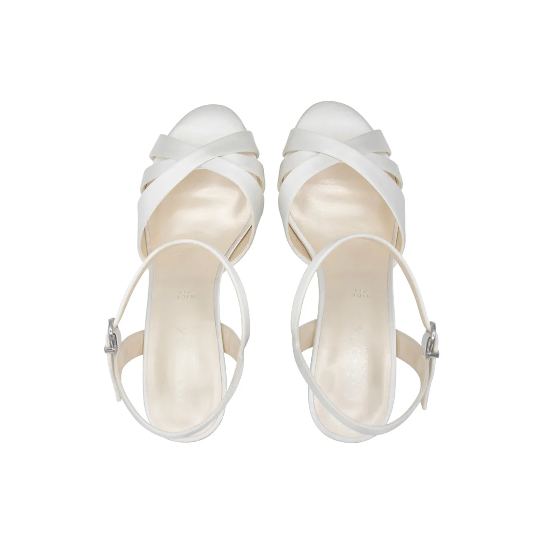 Arista Satin Wide Fit Wedding Shoes - Image 5